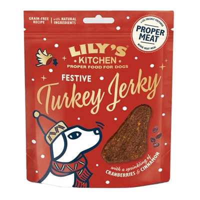 Lily's Kitchen Festive Turkey Jerky Hunde Julesnack 70g